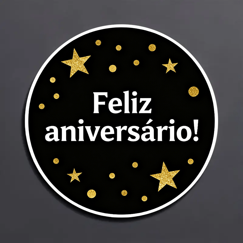 TEMU 480pcs Portuguese Birthday Stickers Roll With 