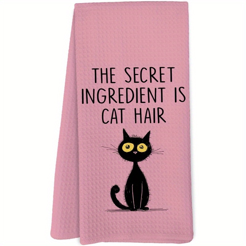 

Black Cat Kitchen Towel - Perfect Gift For Cat Lovers, Women & - Machine Washable Polyester Hand Towel For Drying Hands & Dishes, Cat Napkins, 18*26inch, Tea Towels