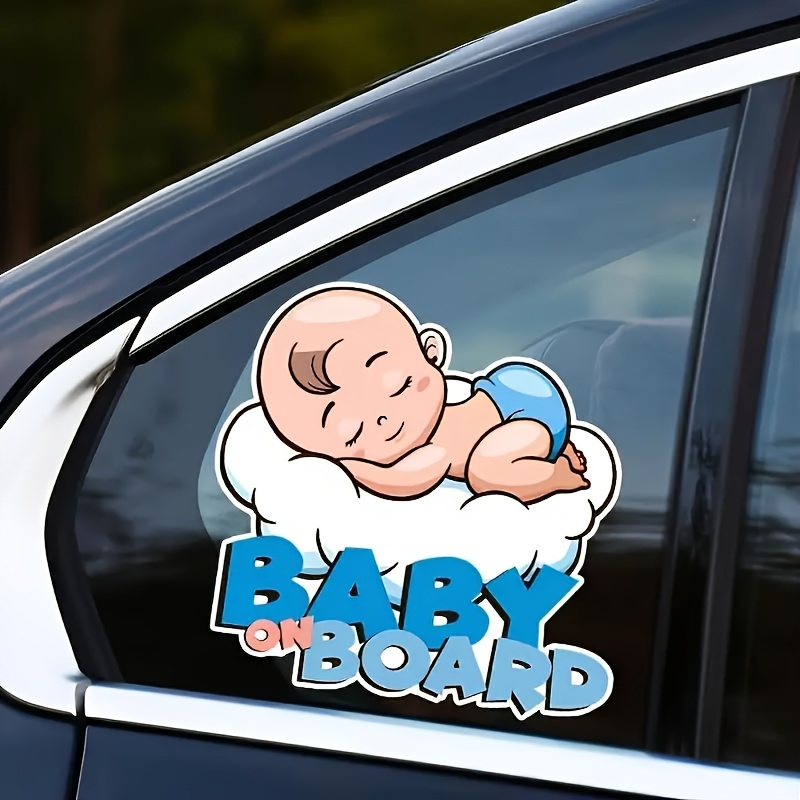 TEMU 2d Flatvinyl Stickers For Babies Sleeping Cars, Trucks, Jeeps, Windows, Bumpers, Walls, Refrigerators, Laptops Decal Self- Adhesive One- Time Use Irregular Shape Semi- Matte