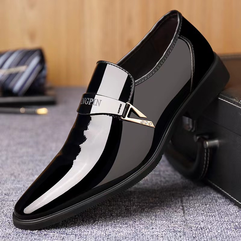 TEMU Leather Shoes Men's Large Size Shoes Men's Business Casual Dress Pointed Men's Leather Shoes