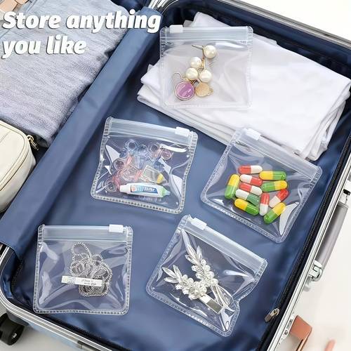 10 stück reise pillen organizer wiederverwendbare medikamenten aufbewahrungsbeutel mit reißverschluss tragbarer kleiner fächerverpackung medikamentenbehälter für outdoor camping wandern zuhause
