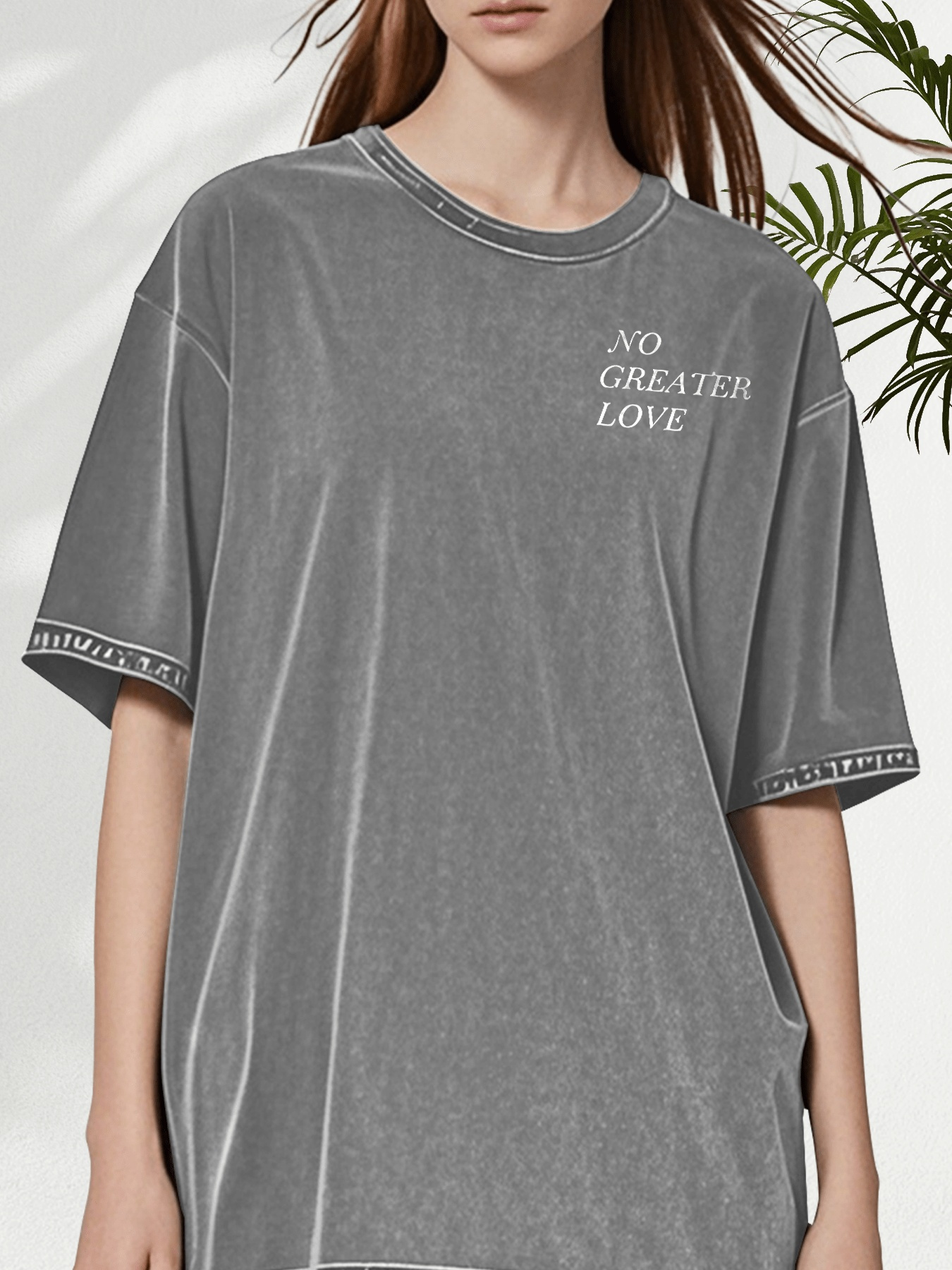 womens beige t shirt no   love   verse soft breathable 100 loose fit tee minimalist everyday special occasion top casual streetwear gift for women ladies t shirts retro distressed design comfortable   style lightweight shirt short sleeve shirt faithbased apparel Product details 12