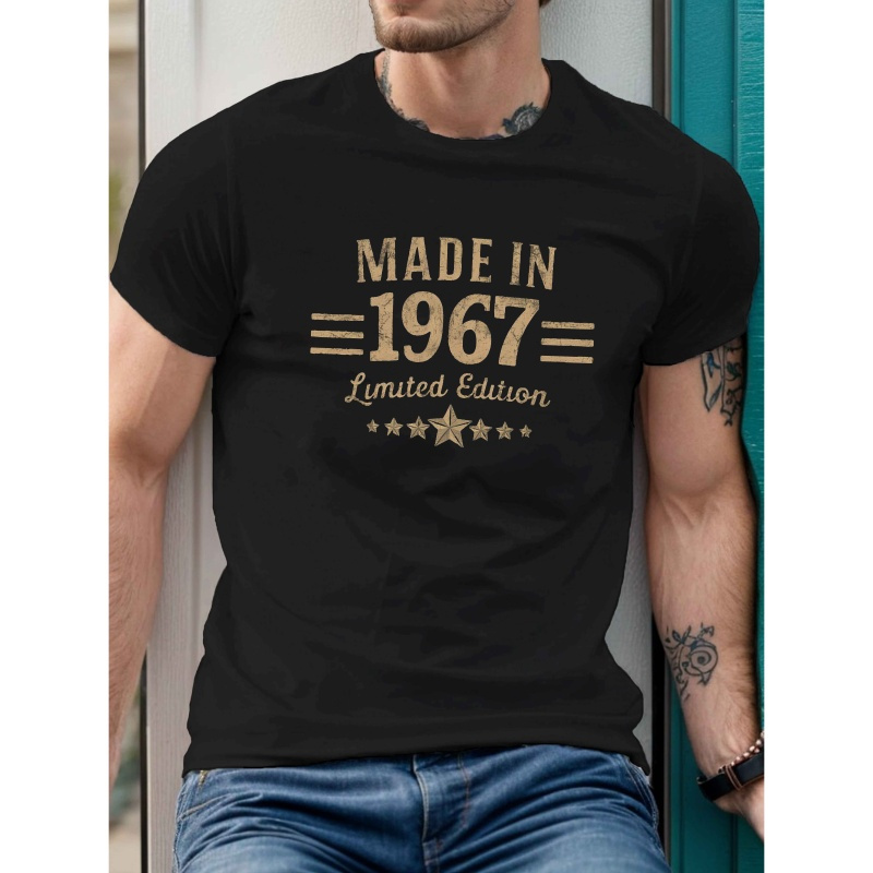 

Made In 1967 Tee Shirt, Tees For Men, Casual Short Sleeve T-shirt For Summer