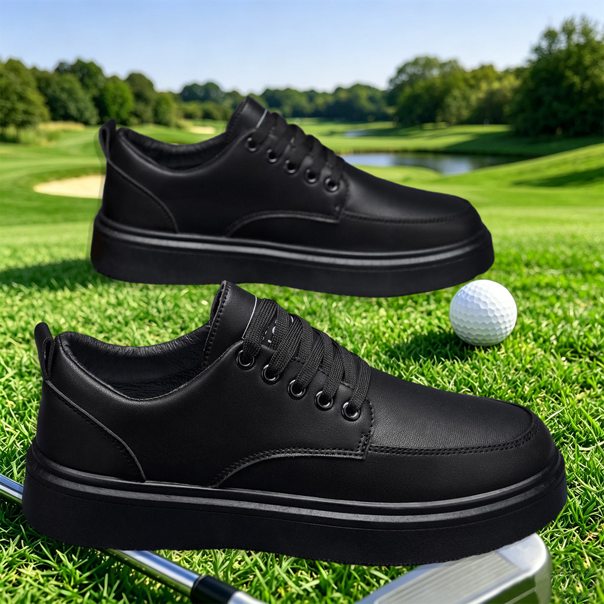 TEMU Sneakers, Loeikan Men's Golf Shoes Ideal For Outdoor Building Weekend Rainy Lawn Courses Long Distance Course Walking Soft Lining