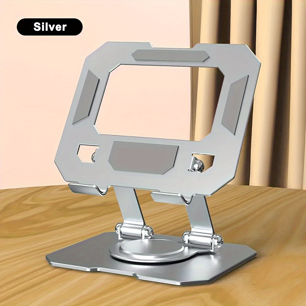 TEMU Adjustable Carbon Steel Flat Plate Bracket, 360 Rotating Multi-angle Desktop Stand, Foldable And Portable, Compatible With 4-15inch Devices