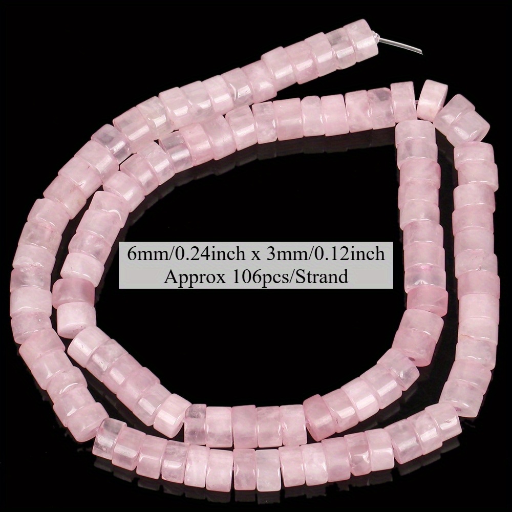TEMU Natural Quartz Beads Cylindrical Spacer Beads Used For Jewelry Making Diy Bracelet Earring Accessories Gifts For Women