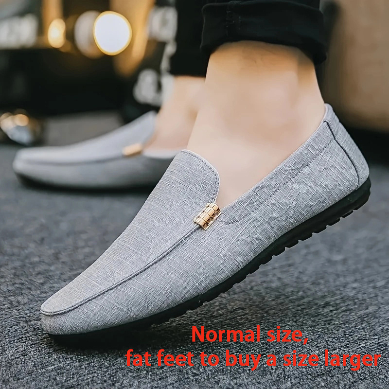 Zhenyuezu Autumn New Men's Fashionable and Simple Indoor Casual Shoes, Home Shoes, Lightweight Business Casual Loafers
