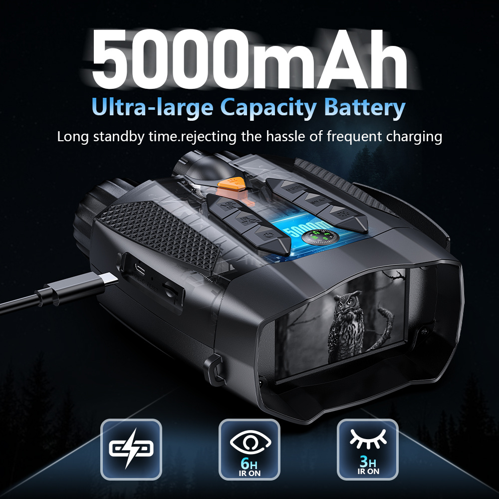   2026     binoculars with 5w infrared light 5000mah rechargeable battery 10  zoom   display starlight sensor   range 10x optical zoom 10x opt   device hunting  