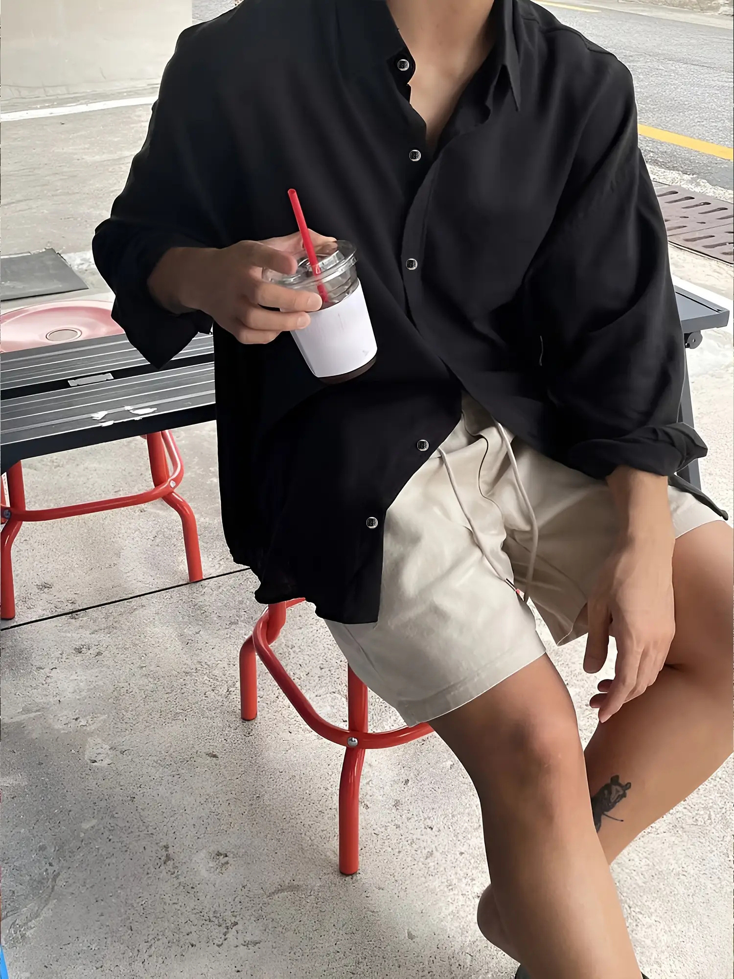 1pc chemise à manches longues homme non étirée Temu Mauritius