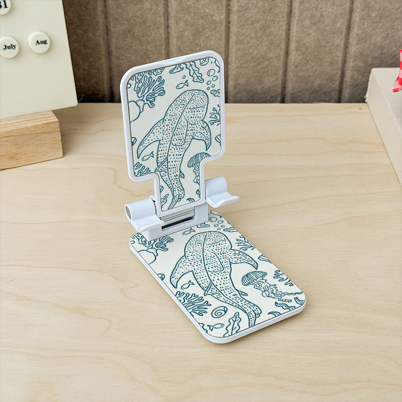 TEMU A Phone Stand Featuring A Blue , Suitable For All Smartphones, Ideal For Home And Office Use, Compact And Durable, Serves As A Decorative Piece,