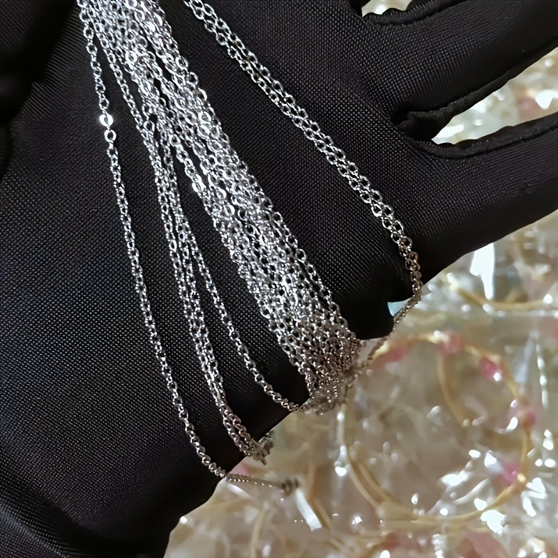 10pcs Minimalist Stainless Steel O-Shaped Chain Necklaces