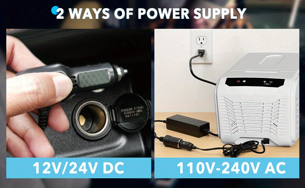 Upgraded 16QT Portable Compressor Car Fridge Freezer, 15 Min Fast Cool | ECO/ MAX Dual Modes | 3 Way Charging (Solar/ AC/ DC) | 3-Level Battery Protection | LED Display & Cup Holders | Camping RV Home Use