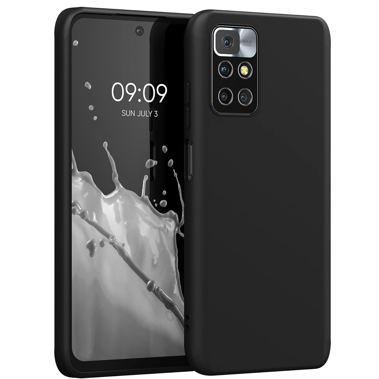 TEMU Phone Case - For Xiaomi Redmi 10 (2021/2022) Case Slim Shockproof Flexible Black Matt Soft Silicone Protective Phone Case Cover