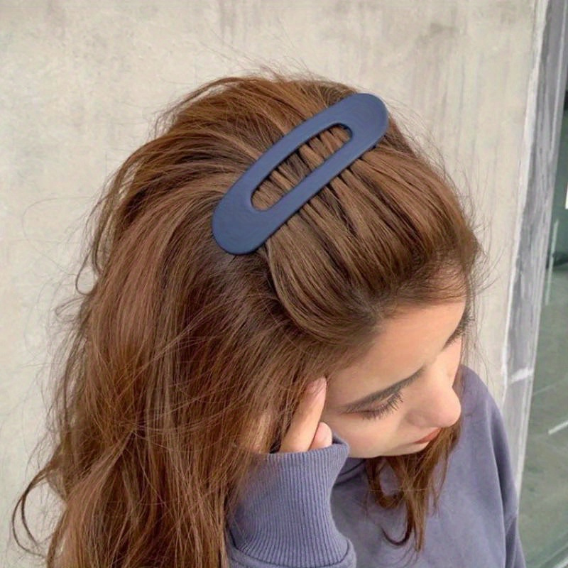 3pcs Ladies' Elegant Matte Large Hair Clip- Acrylic Anti-Slip Toothed Hairpin, Easy And Elegant Rectangular Hairpin, Stable And Fixed, Solid-Color Headpiece, Suitable for Daily And Formal Looks, Cute Hair Accessory, Smooth Surface