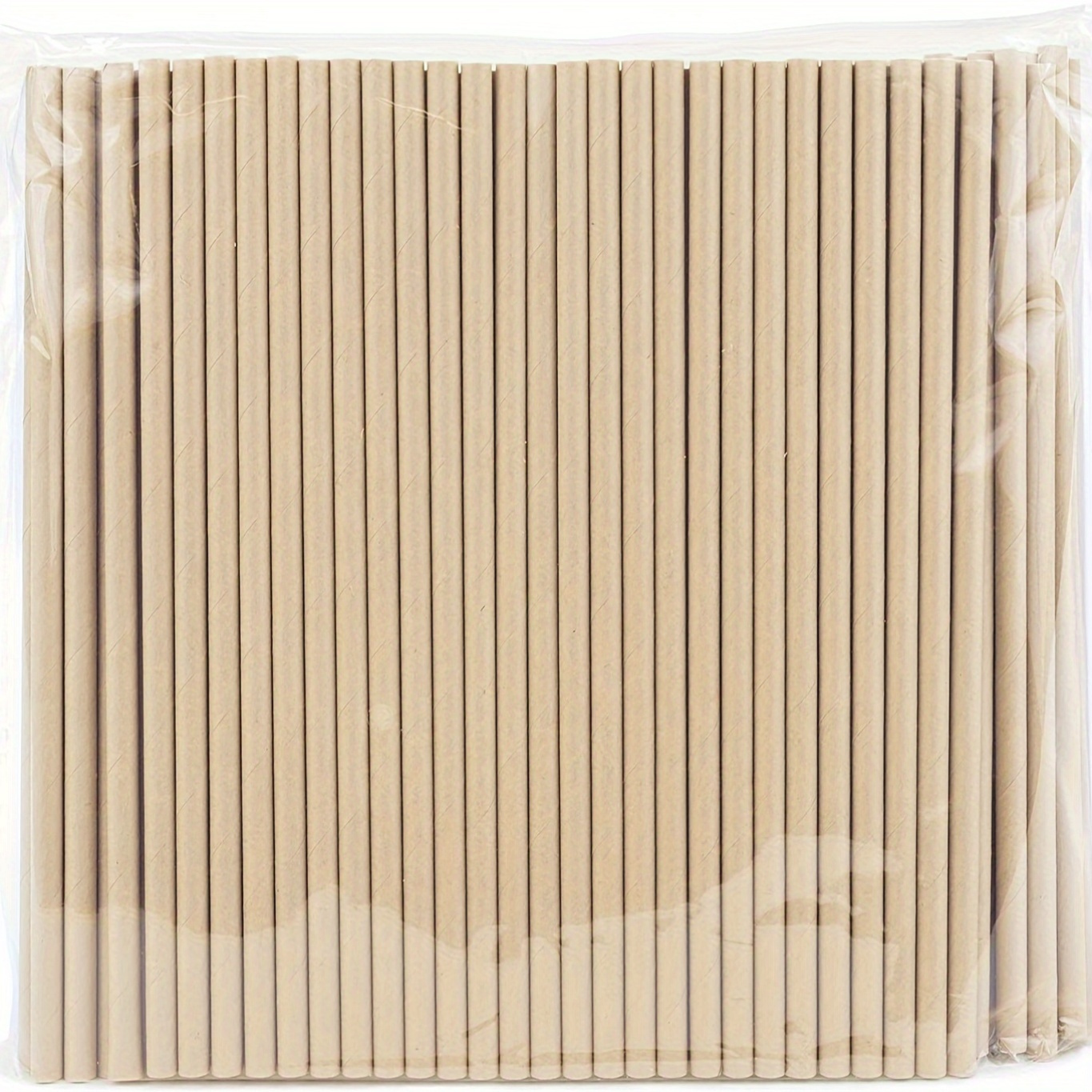 Image of 99pcs Of Sturdy Brown Disposable Paper Straws, Perfect For Parties, Weddings, Cocktails, Coffee, And Essential For Home, Restaurants, And Bars