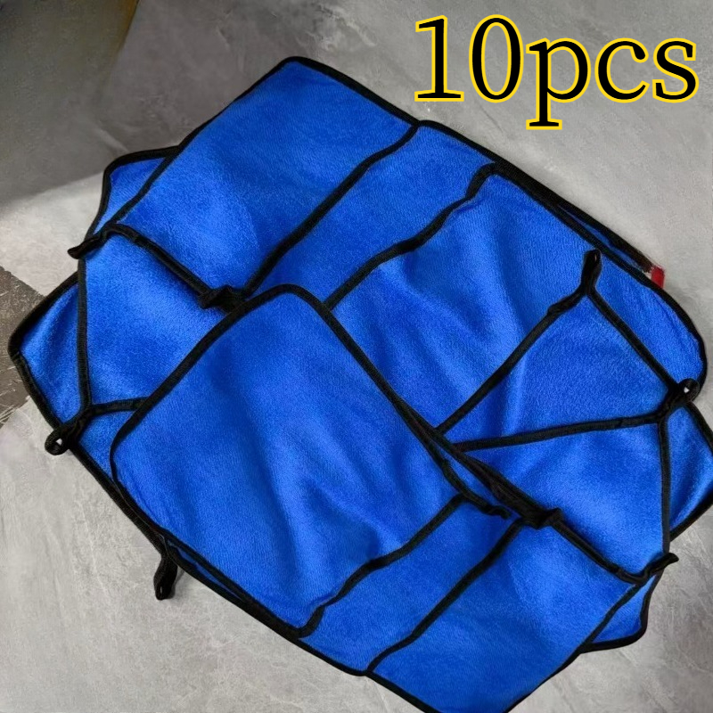 TEMU 10pcs Fiber Car Cleaning Cloth Set, Perfect For Cleaning And Drying, An For Detailed Care - An Gift For Father's Day