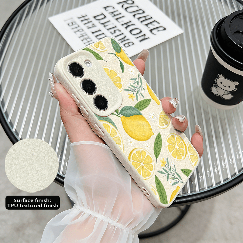 TEMU Phone Case: Vibrant Instagram-style Fruit Pattern Lychee Texture Tpu Phone Case For Galaxy S24 Ultra/s24/s23 Ultra/s23/s22 Ultra/s22+/s22/s21