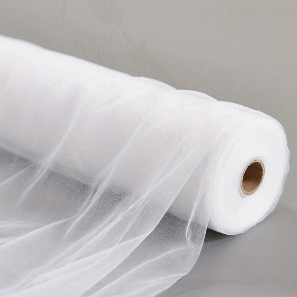 E-shop Eine Rolle extra langer Netz-Tüll, 1968,5 Zoll/55 Yards – ultrastark sehr dekorativ, hergestellt mit 95 g/m² Köperbindung – für DIY-Hochzeits-