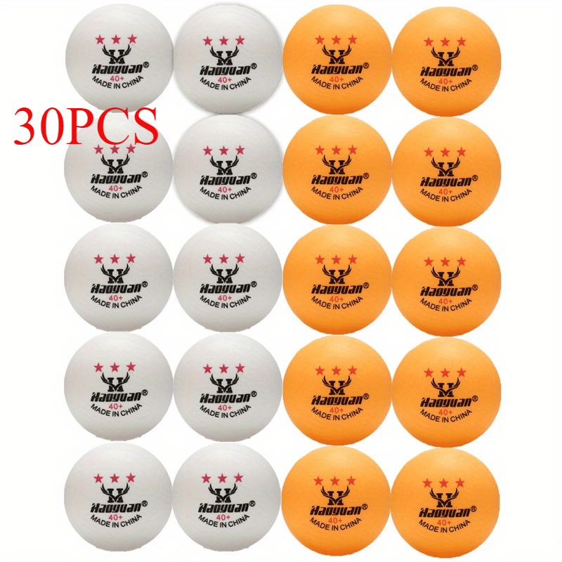 E-shop 30 Hochelastische Tischtennisbälle - Hochwertiges, langlebiges ABS-Material, Gelb und Weiß für Wettbewerb, Training, Fitness - Hergestellt in