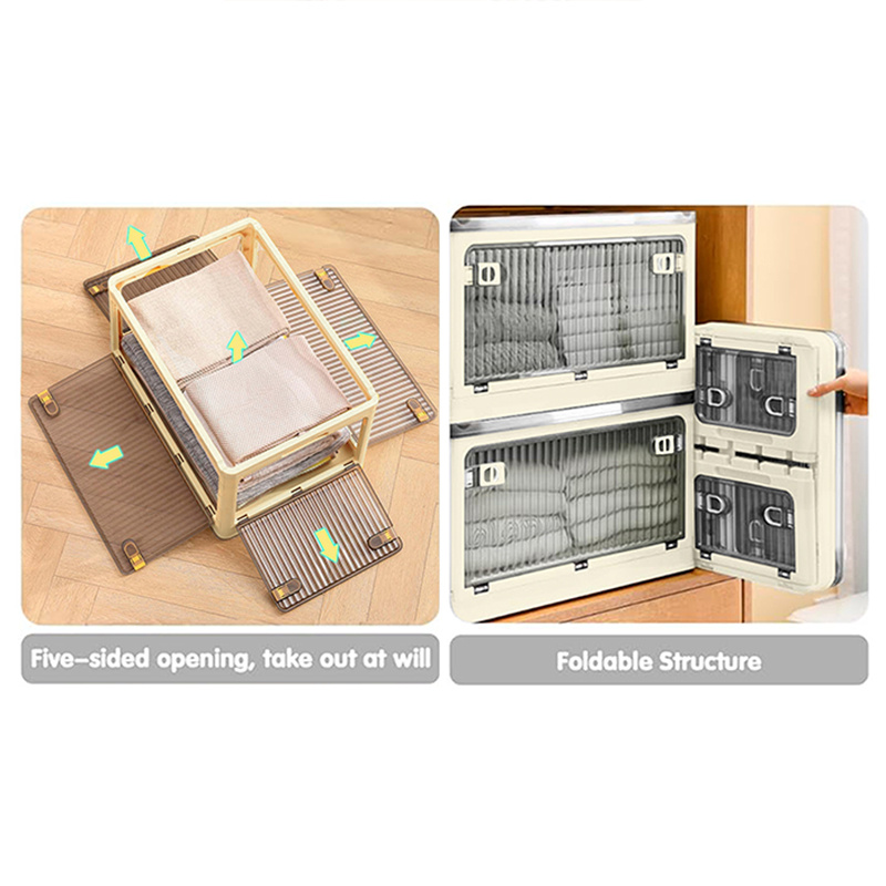 Foldable Living Room Storage Box with Side Opening Door