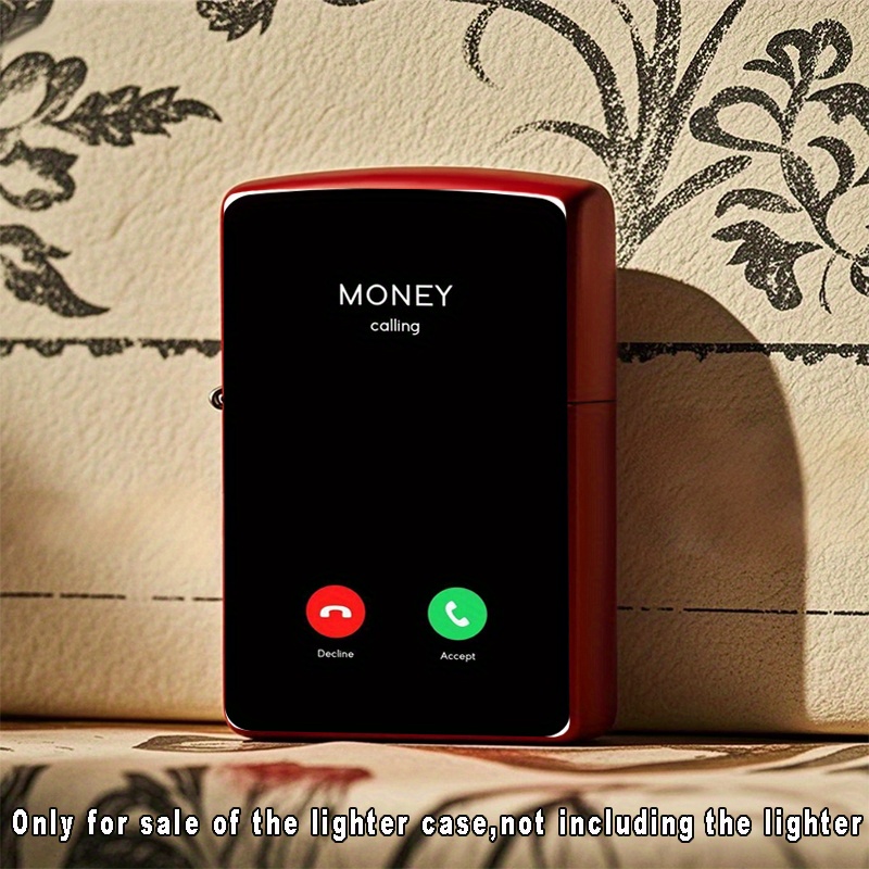 Modern     Lighter with Call/Send/End/  Buttons & LCD Screen - Heavy-Duty Iron Construction, Compatible with   Systems - Ideal Birthday/Anniversary/Holiday Gift for   (Lighter Refills Not Included) - Stylish & Functional Outdoor Fire Starter with Money Calling Display, Compact & Portable Design for Everyday Use