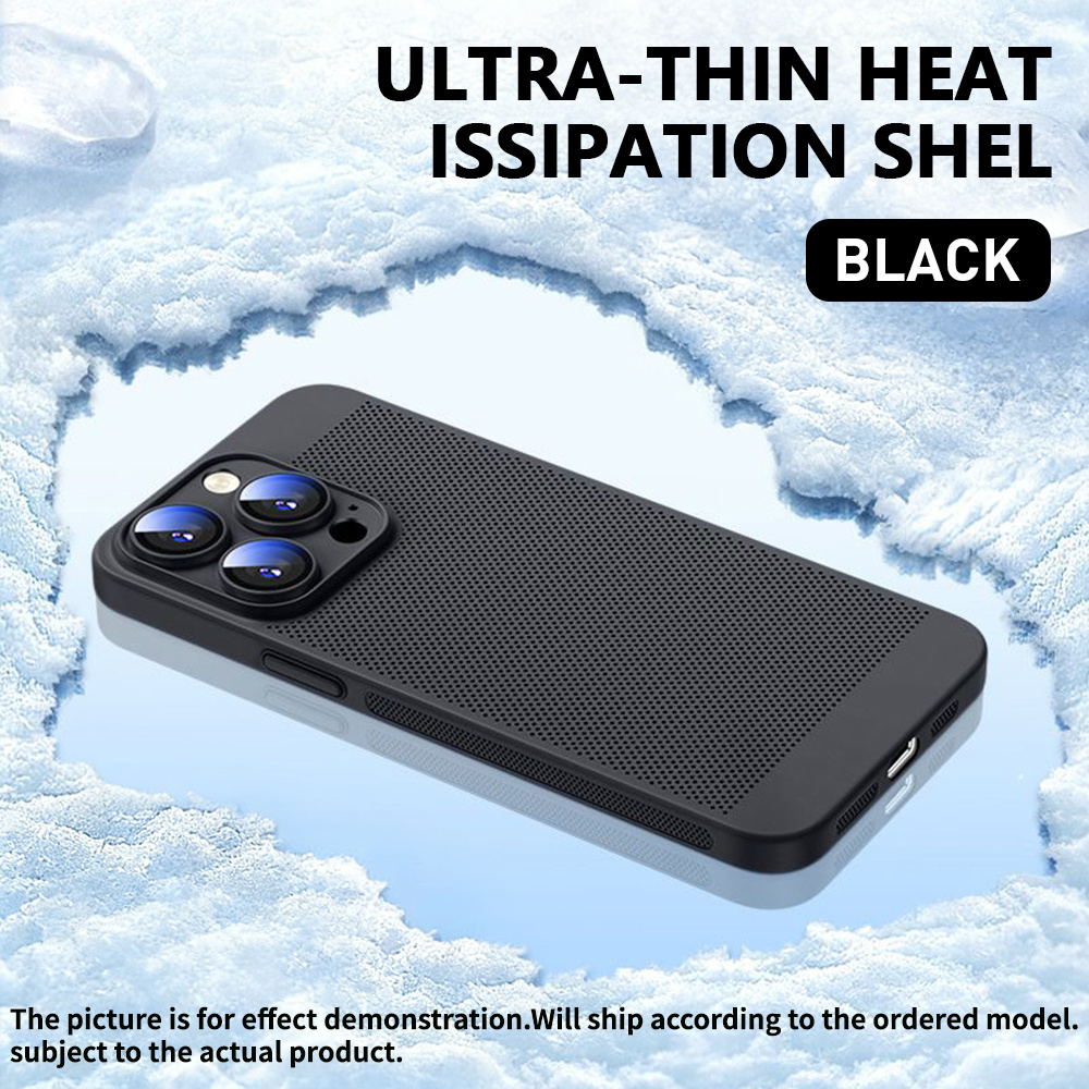 TEMU Phone Case: Suitable For Iphone17 Phone Case Breathable Heat Dissipation Mesh Case Iphone15 Iphone16 Pro Max Full Coverage Shockproof Ultra Thin