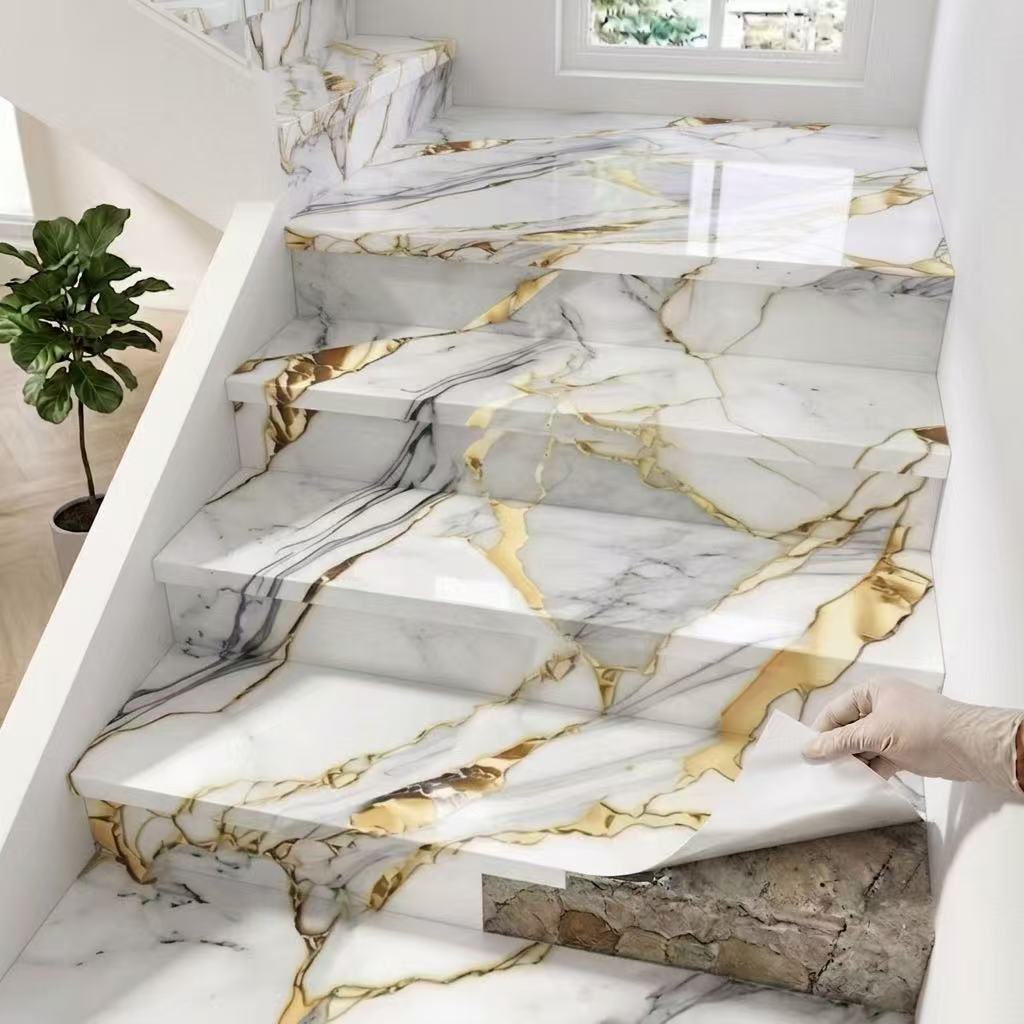 pegatinas autoadhesivas para escaleras con   de mármol de   -   y pegar, para decoración  , remodelación de escaleras, suelos y armarios - pegatinas de renovación