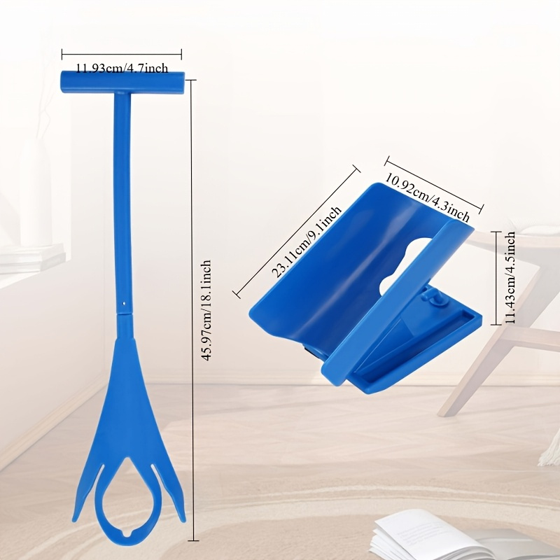 易握蓝色塑胶袜子辅助工具，附支撑底座 - 适合老年人、孕妇和残疾人 - 感恩节和圣诞节的完美节日礼物 商品详情 4