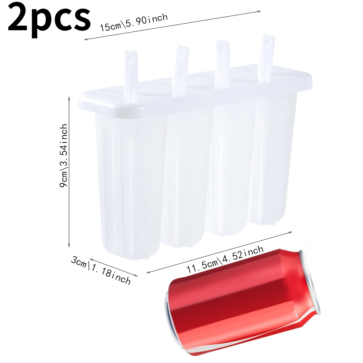 2pcs Molds With Lids, Plastic Homemade Maker Tray, Dessert Kit, Summer Snack Ice Cream Maker - Cube Of Ice Molds