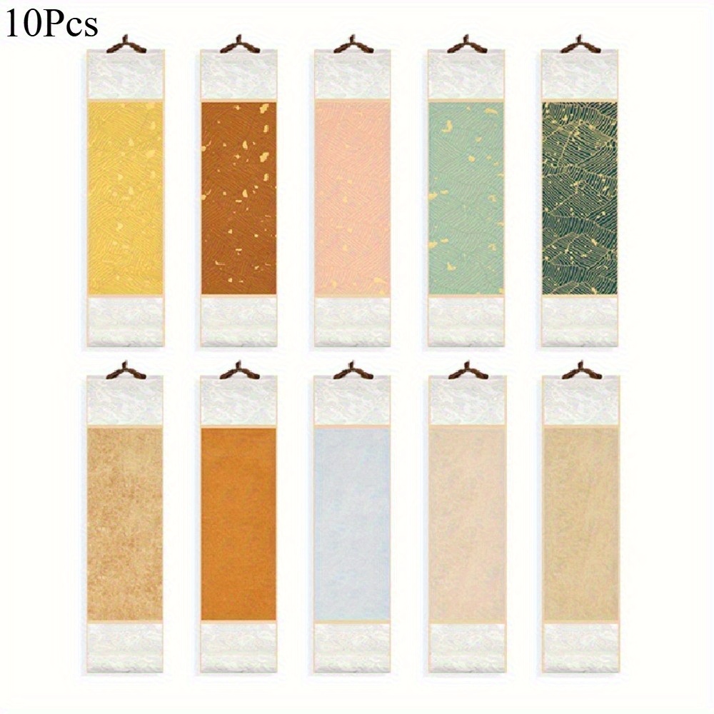 10pcs artistic chinese   for calligraphy painting premium blank ric  with intricate patterns ideal for traditional chinese artworks   e and cultural projects     traditional chinese artwork ric  scroll    