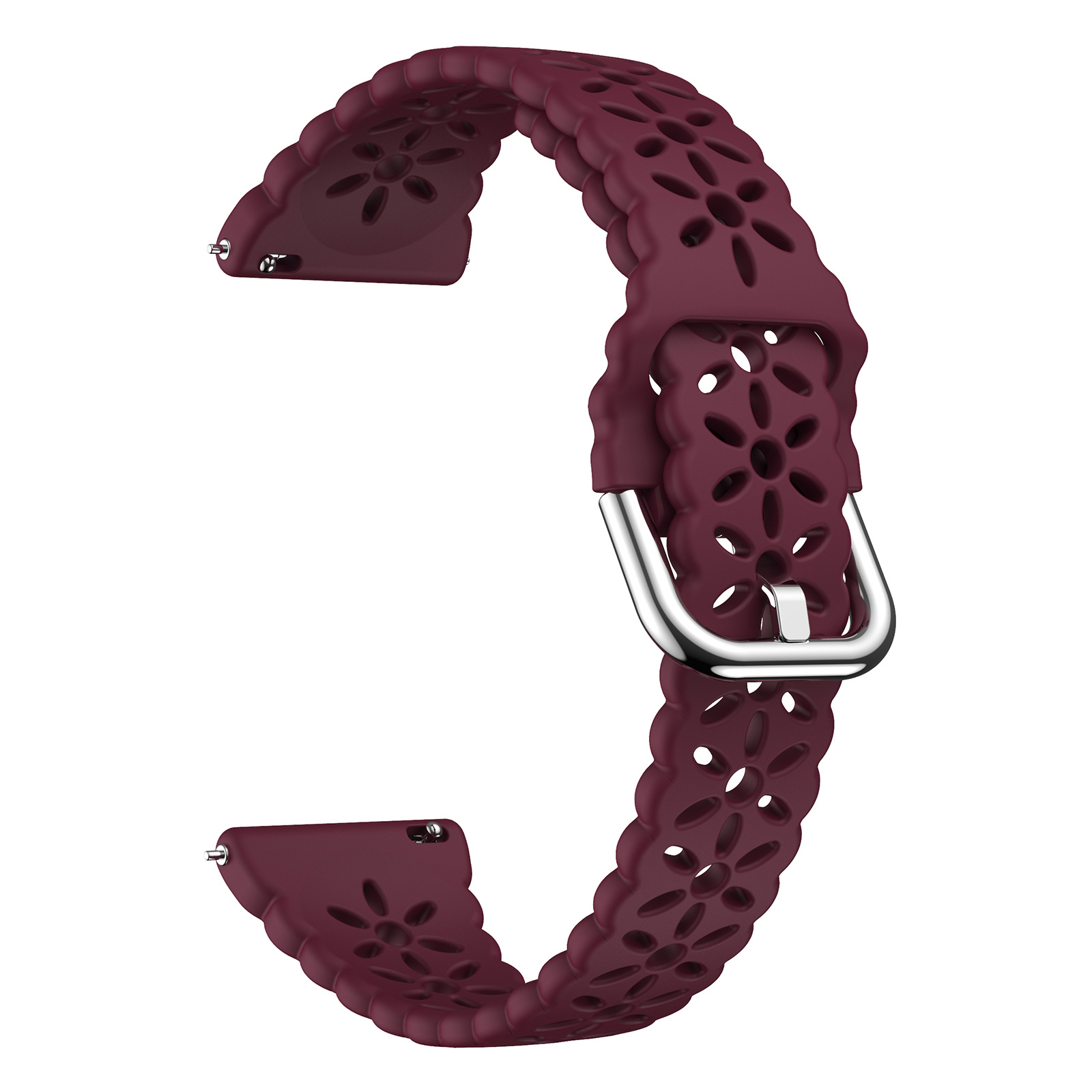TEMU Suitable For Watch7/6/5/4/fe Active 2 And Huawei , Hollow-out "small Waist" Plum Strap, 20mm. Features A "small Waist" Plum Design, In Multiple