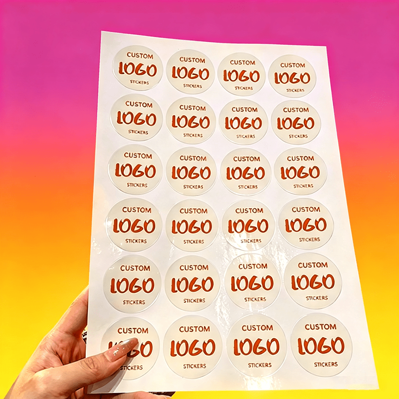 Round Personalized Custom Stickers, Available in Multiple Sizes