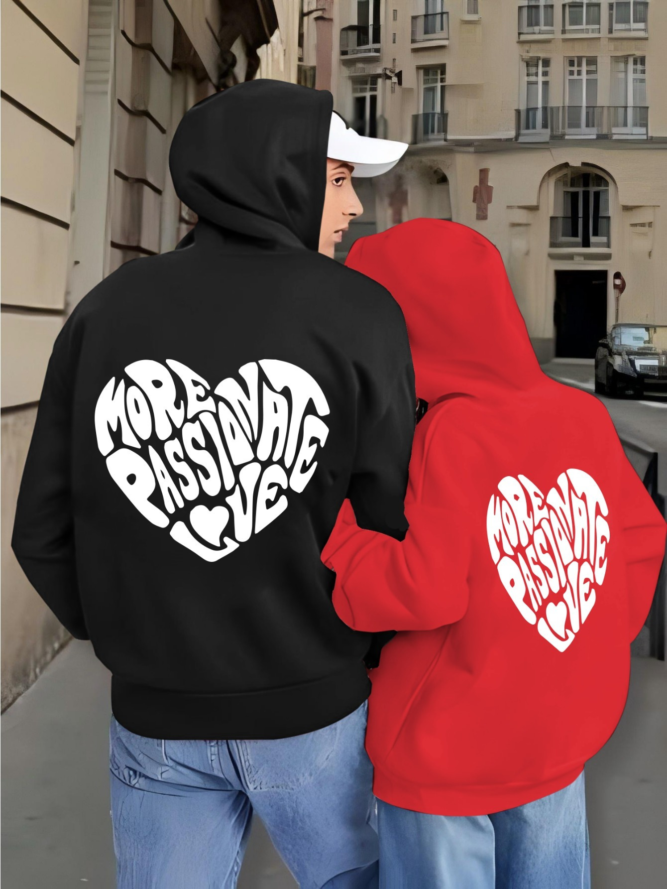 Pull Capuche Pour Couple KING AND QUEEN SWEAT CAPUCHE NOIR COUPLE