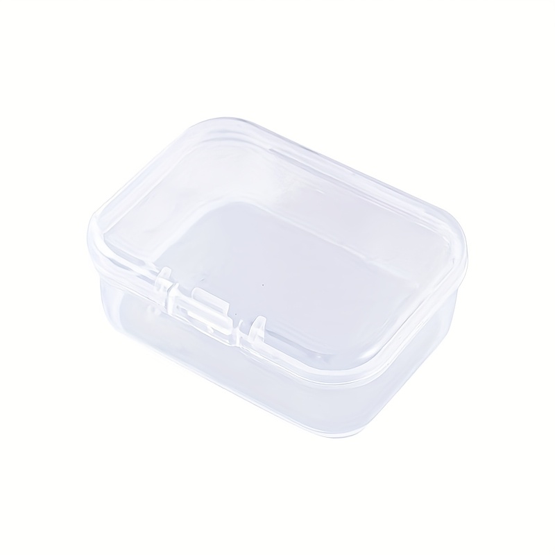 14pcs Vintage Plastic Storage Box With Lid - 1.77x1.38x0.79 Inch Rectangular Earring And Ring Organizer - Durable Transparent Storage Container