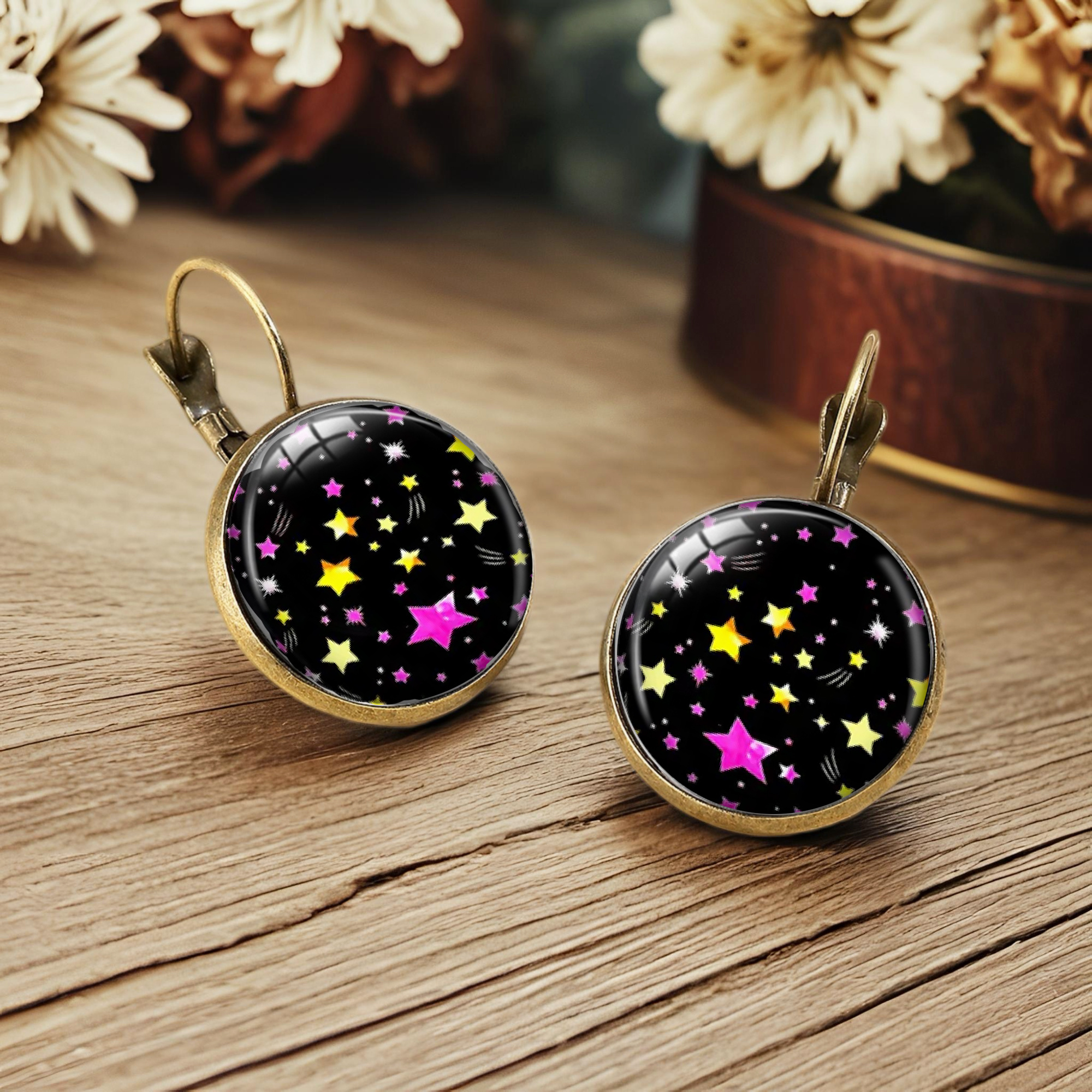 Fashionable Dreamy Multicolor Starry Night Drop Earrings
