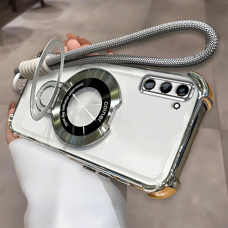 TEMU Phone Case: Case For S21 Fe S21 Plus S21 Ultra S21 Candy Wrist Strap Lanyard Folding Bracket Stand Holder Phone Casing Transparent Shockproof