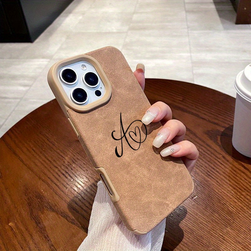 TEMU Stylish Minimalist Letter A Pattern Phone Case For Iphone 16/16pro/16promax/16plus, 15/15plus/15pro/15promax, 14/14plus/14pro/14promax,