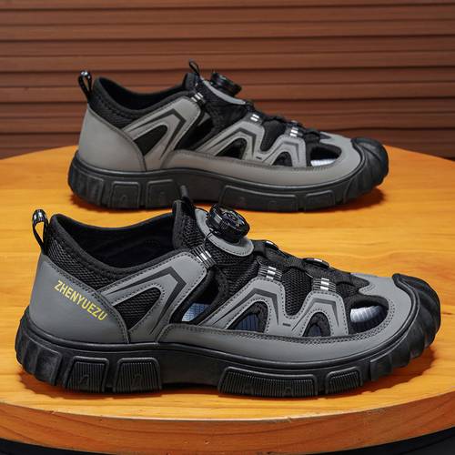 mens summer wading and creek crossing shoes mens sandals large sizes outdoor shoes breathable mesh with anti slip sole for outdoor hiking mountaineering and beach use mens outdoor casual sneakers suitable for water and land