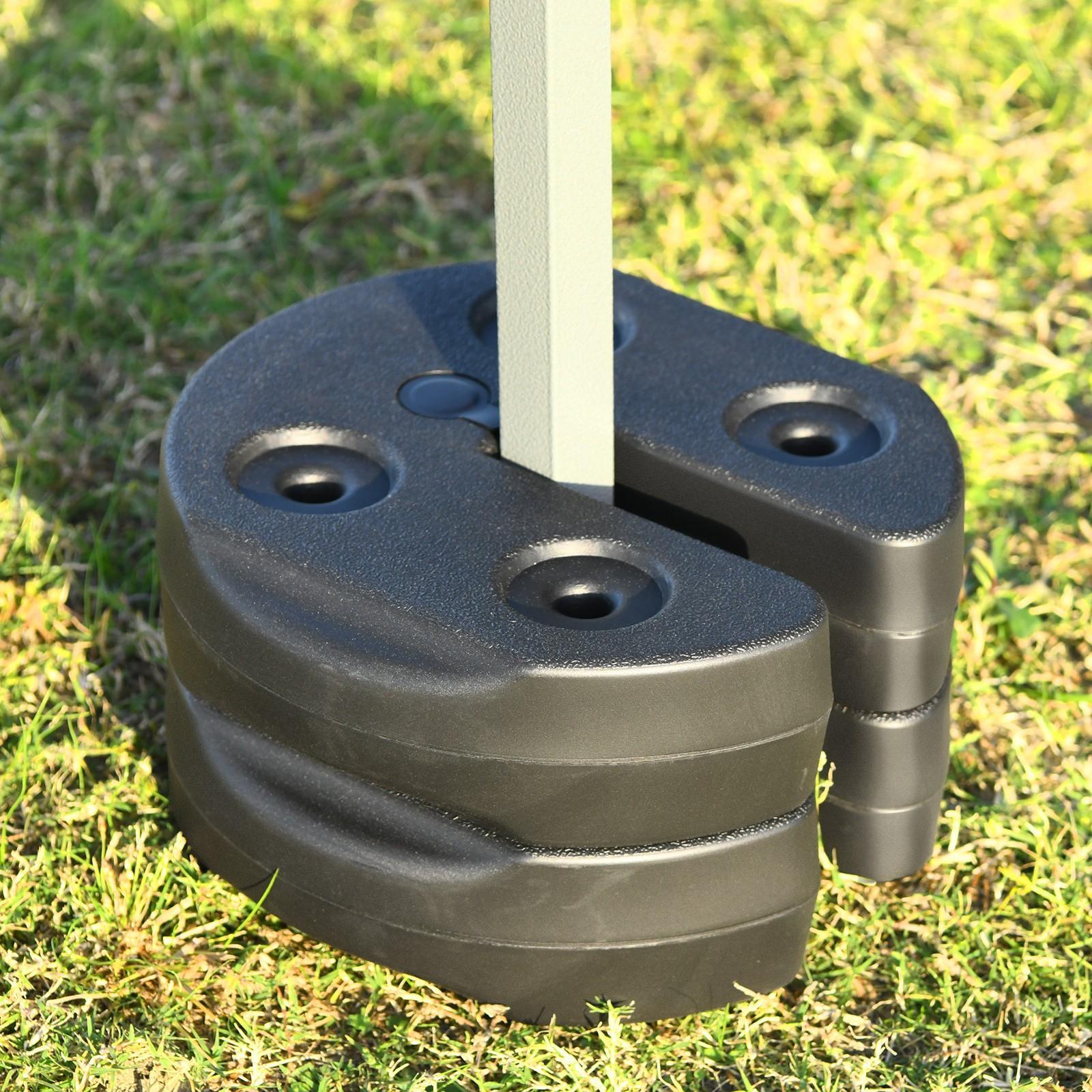 TEMU 8 pièces LIFEZEAL Plaques de Poids Robustes en PE - Anti-Pincement, Remplissables à ou au Sable pour Tentes, Parapluies et Événements Extérieurs