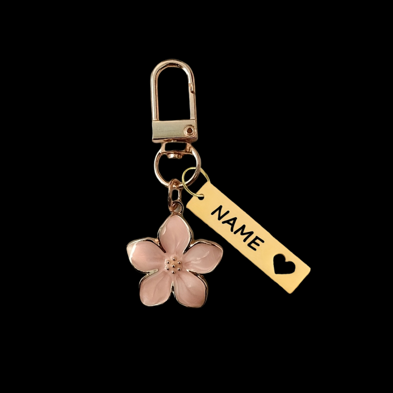 TEMU 1pc Custom Personalized Metal Keychain, Cherry Design, Lightweight And Fashionable, With Tag Accessory, Bags, Car Keys, Couples, And Holiday
