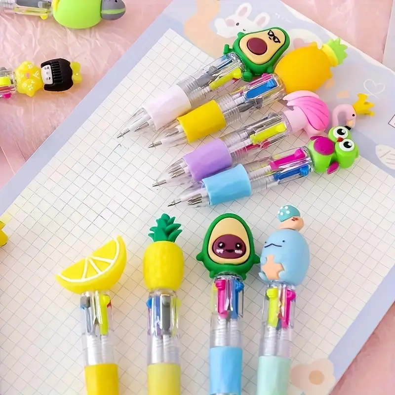 20 cute retractable ballpoint pens ergonomic round body point pvc material stick structure cute designs retractable closed type point type ergonomic features stick structure type plastic material for school and office supplies Product details 1