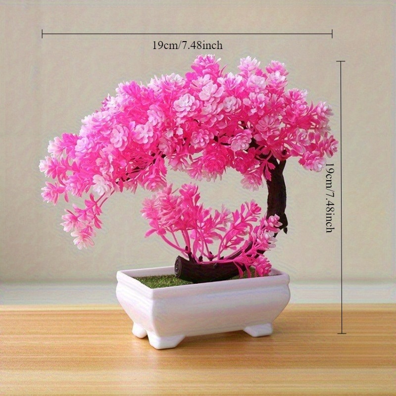 TEMU Artificial Plant Potted Bonsai Small Tree Potted Decorations Home Party Garden Decor