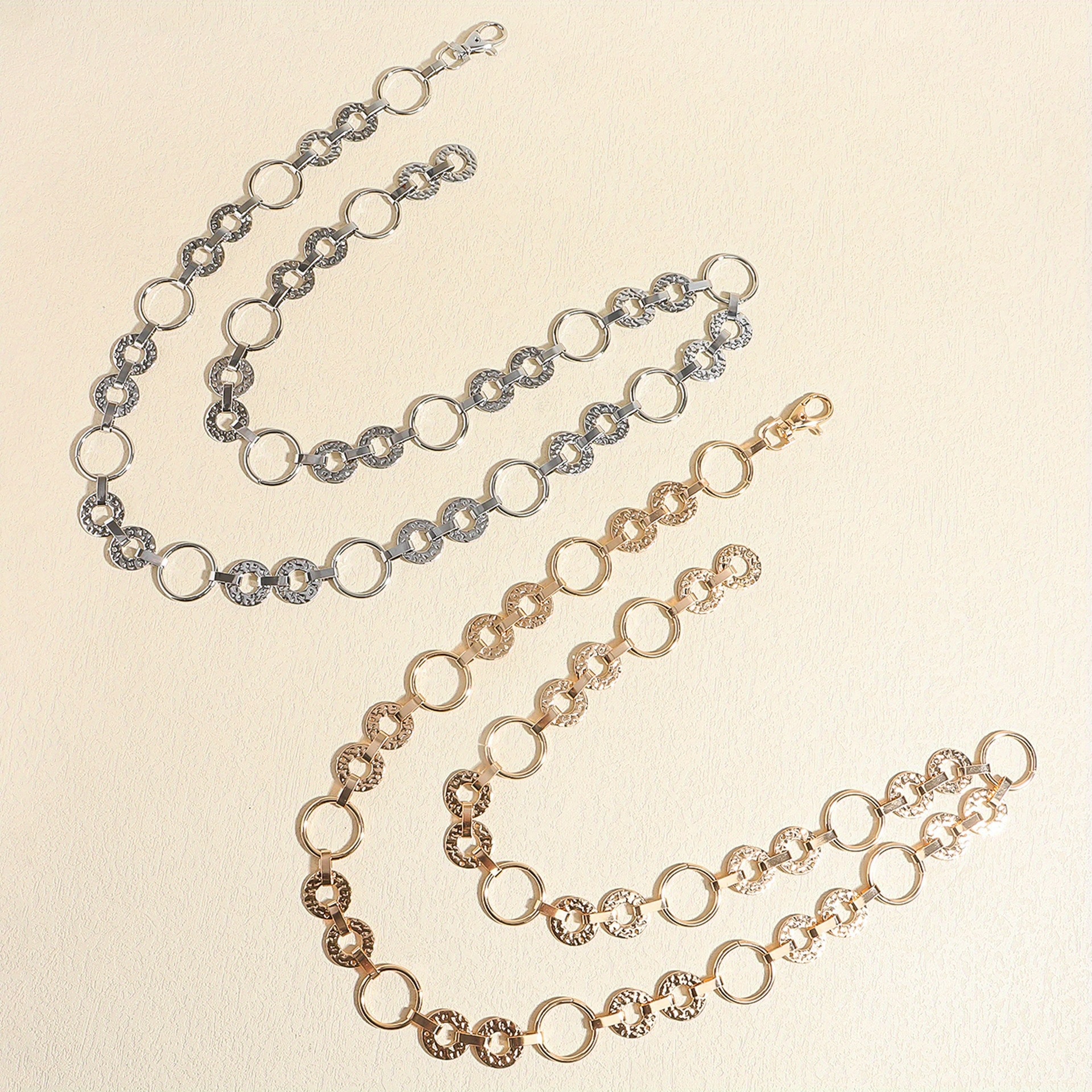 trendy metal disc link waist chain belt women adjustable - Temu display picture 1