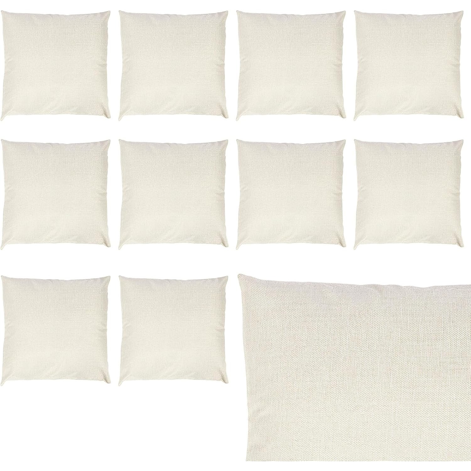 10-pack Plain Linen Covers 45 X , Solid Color Decorative Cases For Sofa, Bed And Living Room