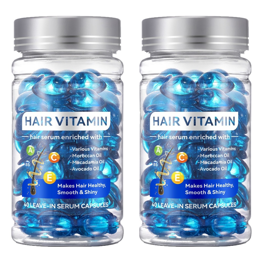 80pcs Hair Serum Oil Capsules - Hydrating Formula With Nourishing Argan And Jojoba Oils, Vitamins A, C, E And B5 For Soft, Conditioner For