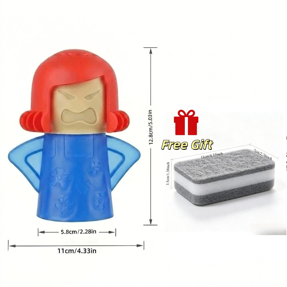 TEMU 2pcs Set (1pc Cleaning Brush And 1pc Sponge) Kitchen Cleaning Brush, Oven Microwave Steam Cleaner, Used For Refrigerator Deodorizing, Easily