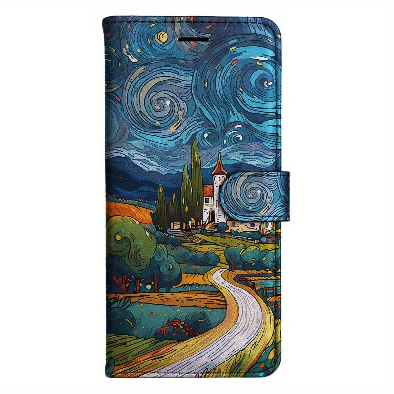TEMU Village Flip Wallet Case Compatible With Models S8, S9, S10, M10, A30s, A50s, Note 10, 20, A10s, A20s, A51, A71, S20, A11, A31, S21, A42, A12,