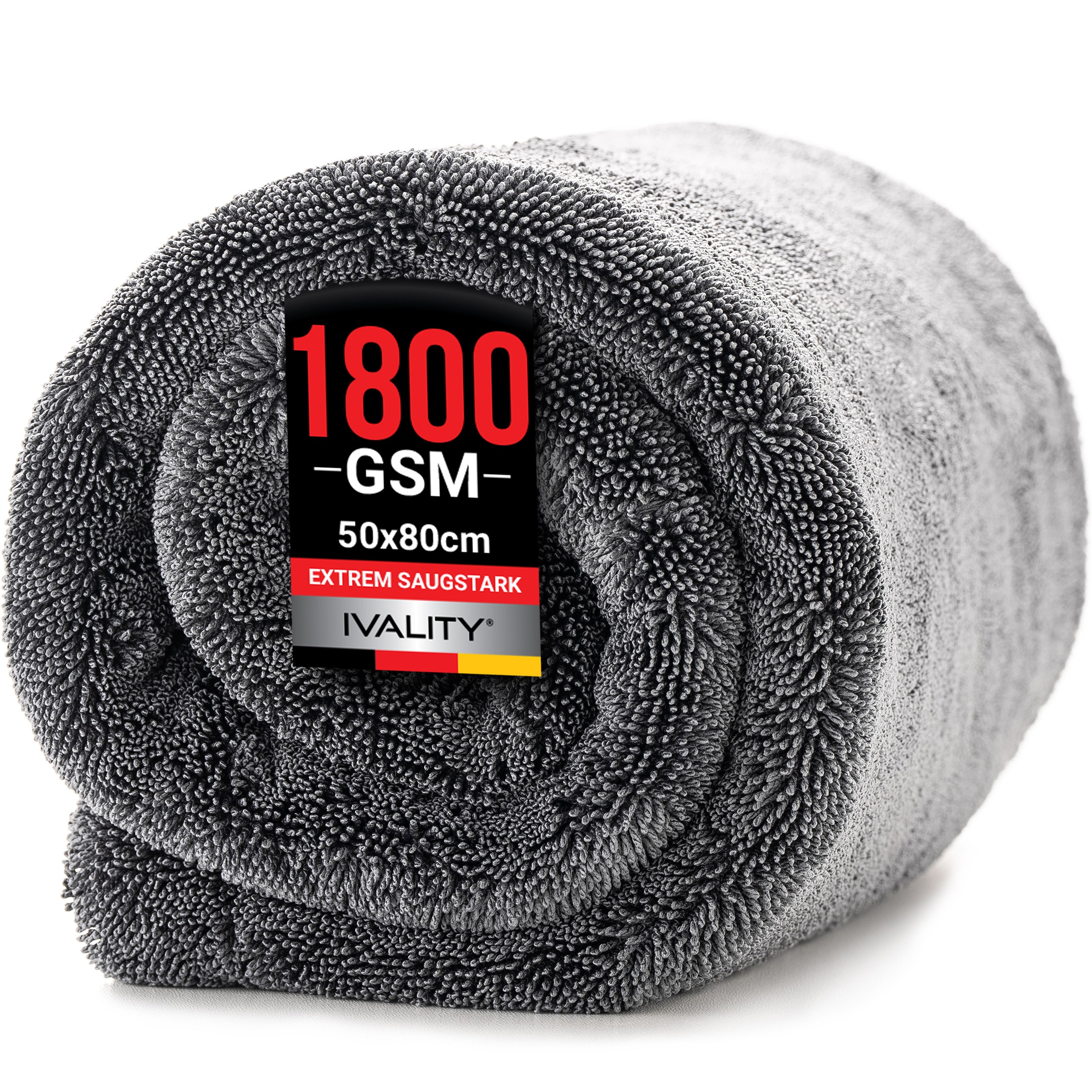 TEMU Auto Drying Towel 1800 Gsm - Powerful Microfiber Towel For Car Drying, Twisted Loop Drying Towel For , & Scratch-free, Car Polishing Towel