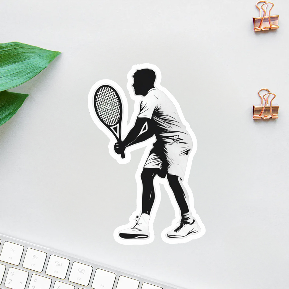 Red Tennis Racket Sticker Tennis Stickers Tennis Rackets Vinyl Sticker Pack - 3 Inch Waterproof ...