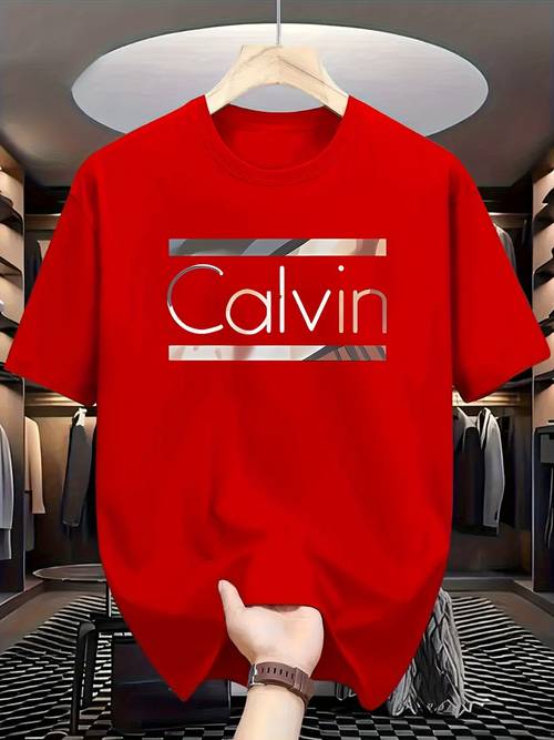 brand letter pattern printing mens casual round neck t shirt 100 knit fabric spring and summer short sleeve top stylish and versatile